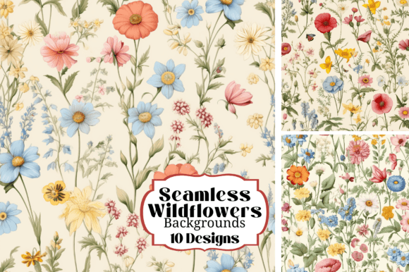 12 Seamless Wildflower Backgrounds for Your Next Project