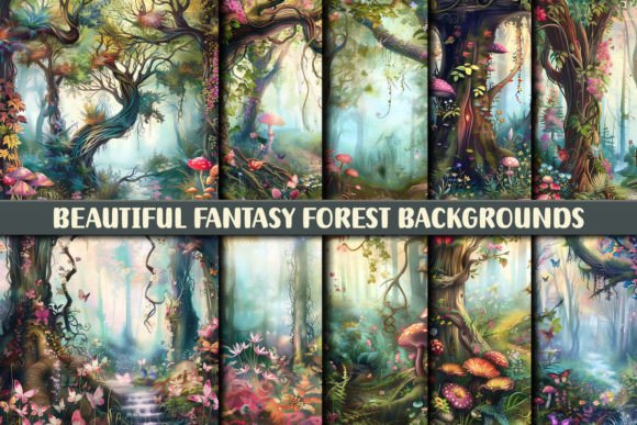 Beautiful Fantasy Forest Backgrounds: Digital Assets for Creative Projects