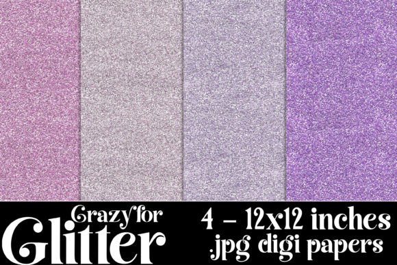Crazy for Glitter Backgrounds, Purple: A Digital Design Asset