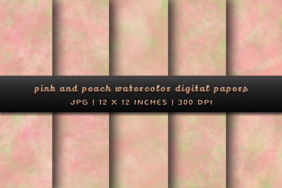 Elevate Your Designs with Pink and Peach Watercolor Backgrounds