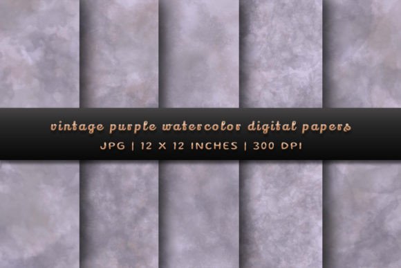 Elevate Your Designs with Vintage Purple Watercolor Backgrounds