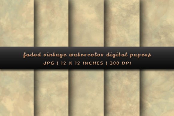 Faded Vintage Watercolor Backgrounds for Nostalgic Design