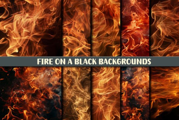 Fire on a Black Backgrounds: Bold Digital Art for Modern Creators