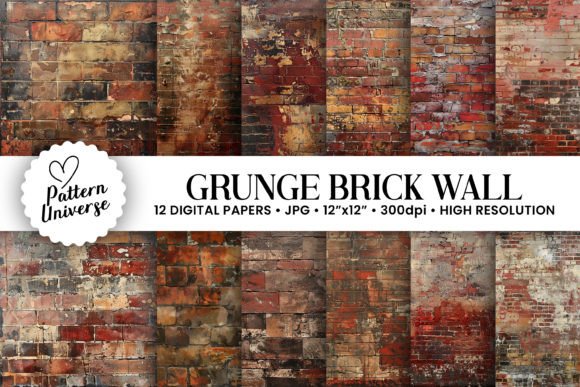 Grunge Brick Wall Backgrounds: A Versatile Design Asset