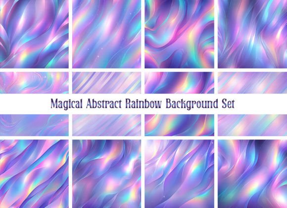 Magical Rainbow Abstract Backgrounds: A Burst of Color for Any Project