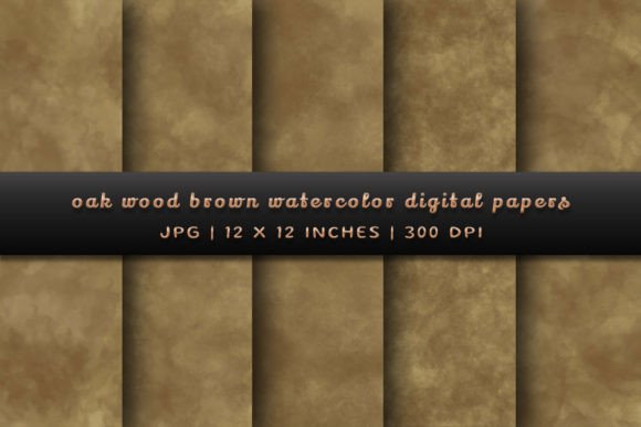 Oak Wood Brown Watercolor Backgrounds: Rustic Elegance for Your Designs