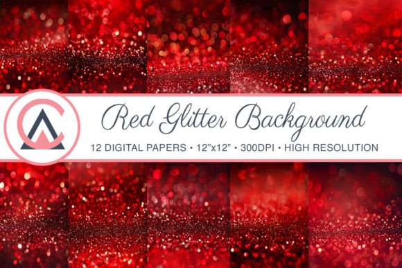Red Glitter Digital Paper: A Sparkling Asset for Designers