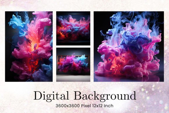 Transform Your Projects with Vivid Rainbow Smoke Backgrounds