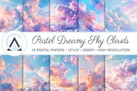 Unleash Creativity with Pastel Sky Clouds Dreamy Backgrounds