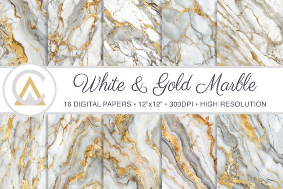 White Gold Marble Texture Backgrounds for Luxury Design